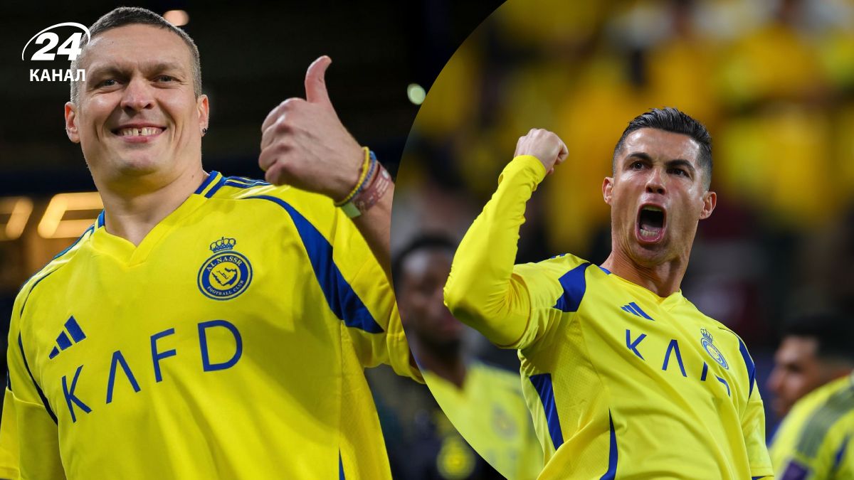 Александр Усик поддержал Аль-Наср и Криштиану Роналду в Саудовской Аравии Александр Усик поддержал Аль-Наср и Криштиану Роналду в Саудовской Аравии