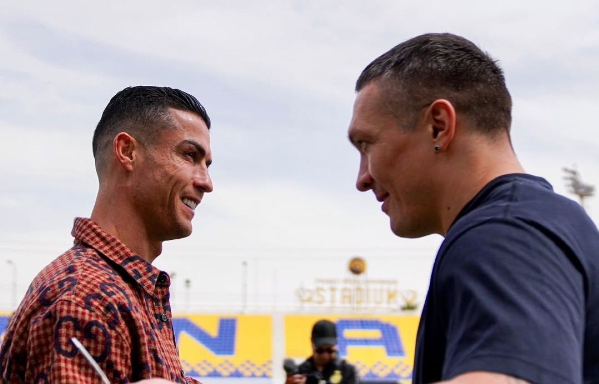 Усик встретился с Роналду Усик встретился с Роналду