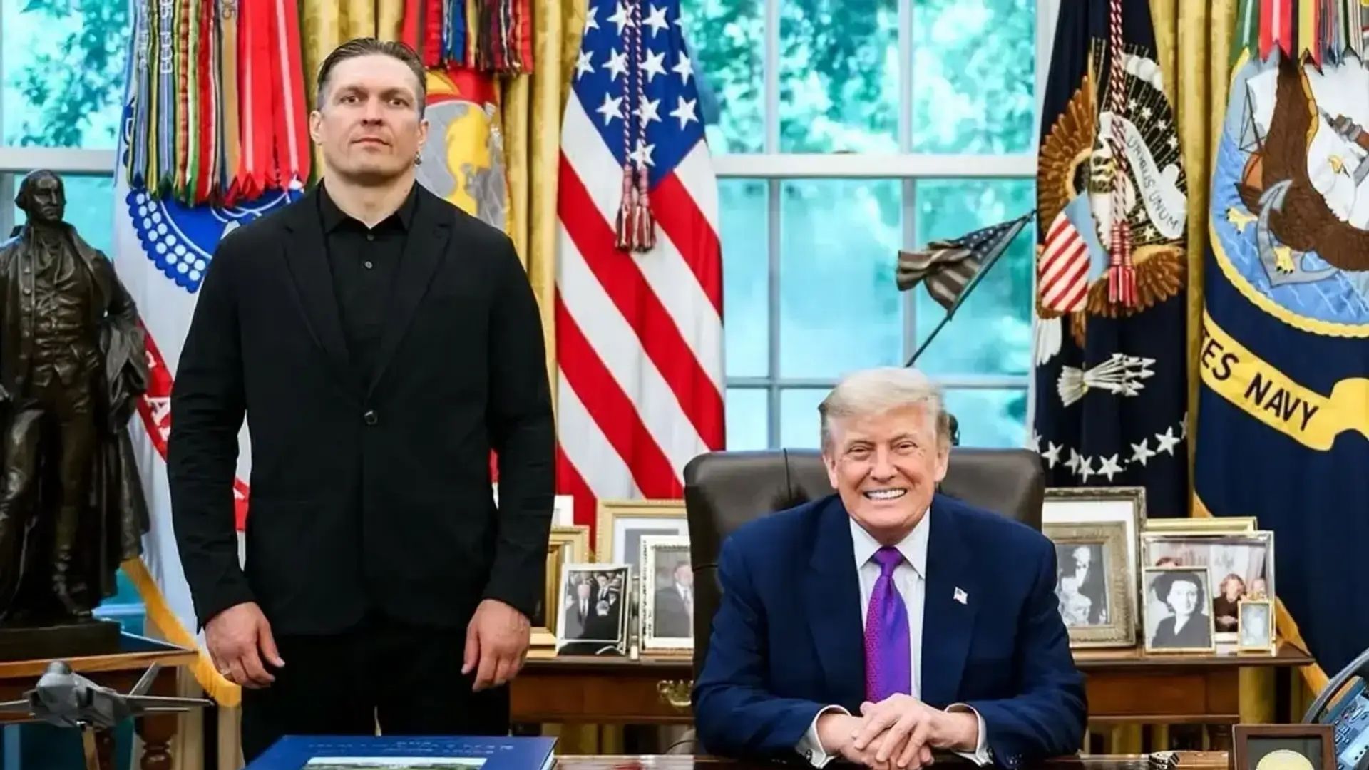 Александр Усик и Дональд Трамп